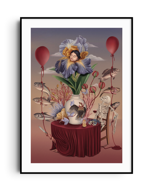A Beautiful Day - Surreal Botanical Art Print
