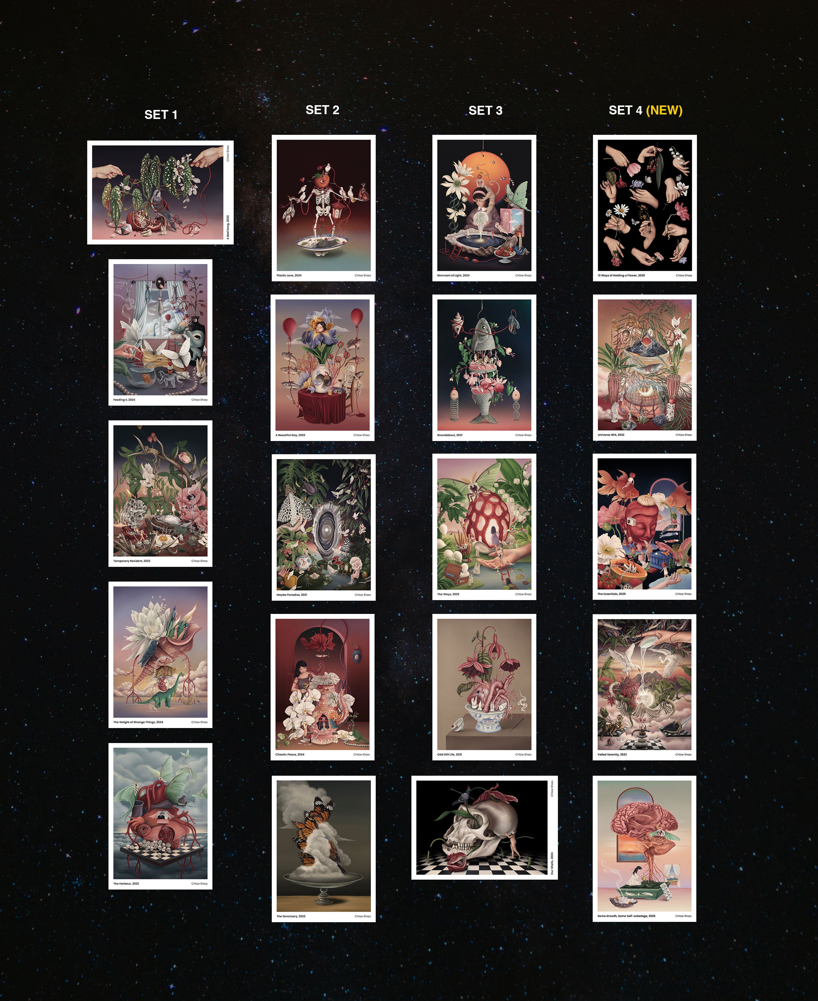 Art Postcard Sets – Surreal Illustration Postcards | Chloe Shao